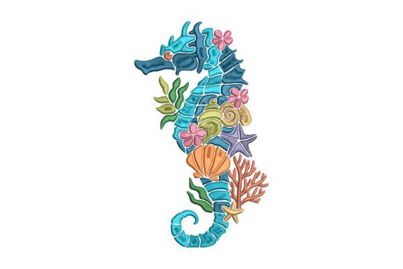 Floral Seahorse Embroidery Review for Craft Fairs