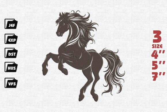 Majestic Rearing Horse with Flowing Mane Review