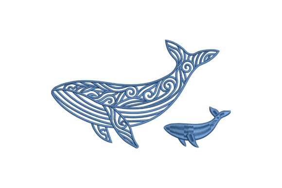Review: Mother and Baby Blue Whale Embroidery
